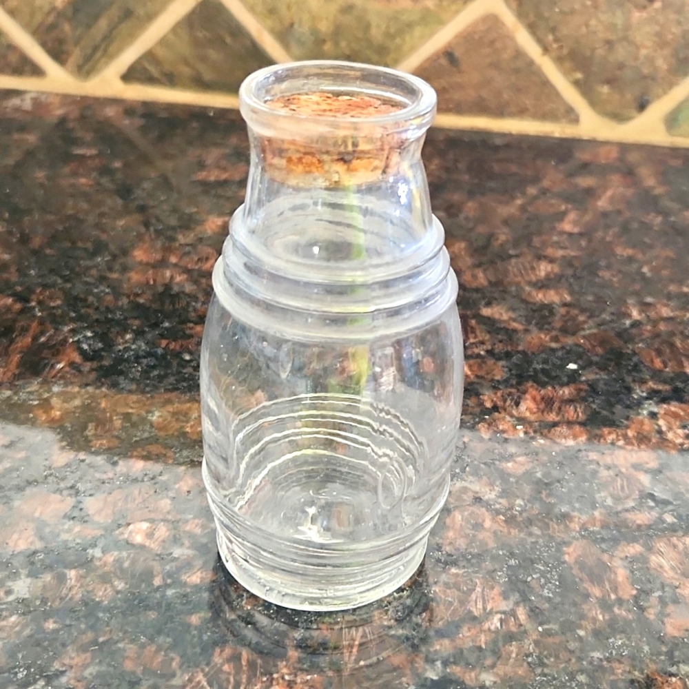 Vintage glass bottle with cork